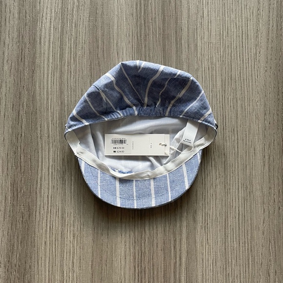 NWT Janie and Jack Striped Newsboy Cap Blue 4-5 - Picture 4 of 5